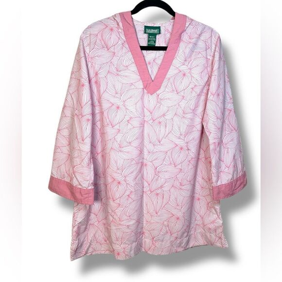 LL Bean Pink Hooded Tunic - Picture 6 of 11